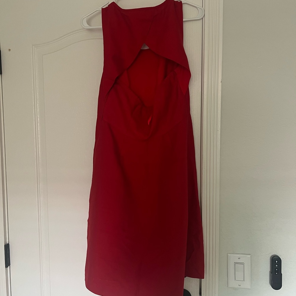 Outback Red cocktail dress with open back. Size 6.